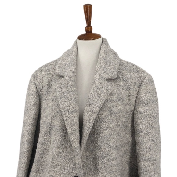 Marc New York Boucle Grey Wool Blend Jacket Coat - Picture 2 of 11